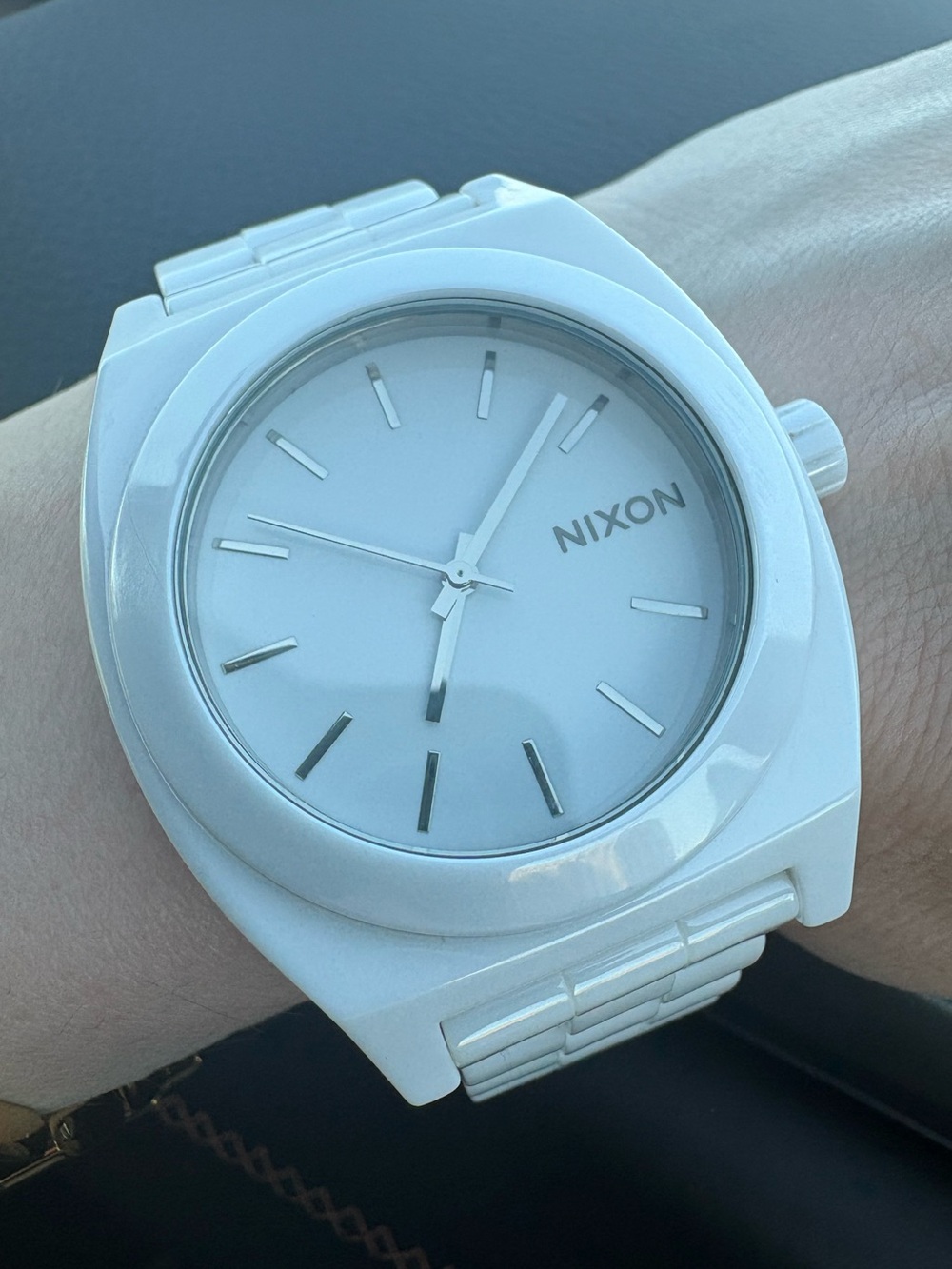 Nixon White Ceramic Unisex Watch